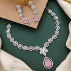 TearDrop American Diamond Kundan Necklace Earrings Set | Kundan Jewelry | Indian Jewelry | Pakistani Necklace Set | Traditional Jewelry | Polki Necklace