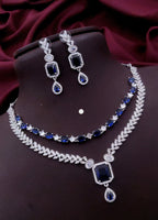 Layered CZ Indian Wedding Choker Earrings Set | Kundan Jewelry | Indian Jewelry | Pakistani Necklace Set | Traditional Jewelry | Polki Necklace