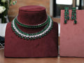 Pakistani Green CZ Kundan Choker Earrings Set | Traditional Jewelry | Indian Jewelry | Kundan Jewelry