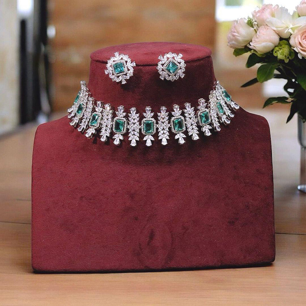 Traditional Polki Kundan Choker Earrings Set – Indian Jewelry for Weddings & Festive Wear