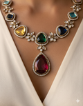 Bridal Kundan Jewellery Set with Earrings – Indian Gemstone Necklace Set | Libasaa Traditional Indian Bridal Jewellery Collection