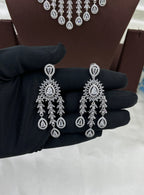 Bridal AD Necklace Set with Maangtika & Earrings | Indian Jewellery | Kundan Polki Bridal Necklace Set