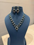 Bollywood CZ Necklace with Earrings CZ Luxury Design Anniversary Gift