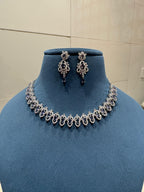 American Diamond Necklace with Earrings CZ Elegant Timeless Jewelry
