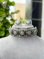 Pakistani Inspired Necklace Earrings Set Stunning and Stylish for a Beautiful Bridal Look